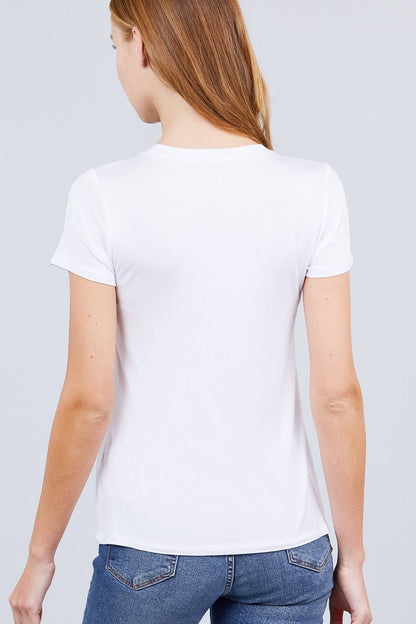 Crew Neck Rayon Tee