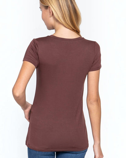 Crew Neck Rayon Tee