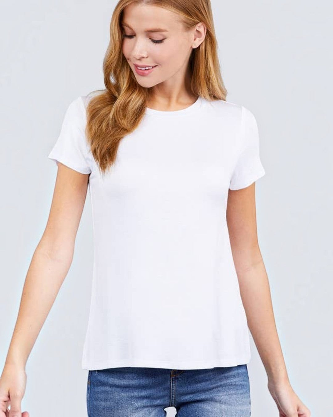 Crew Neck Rayon Tee