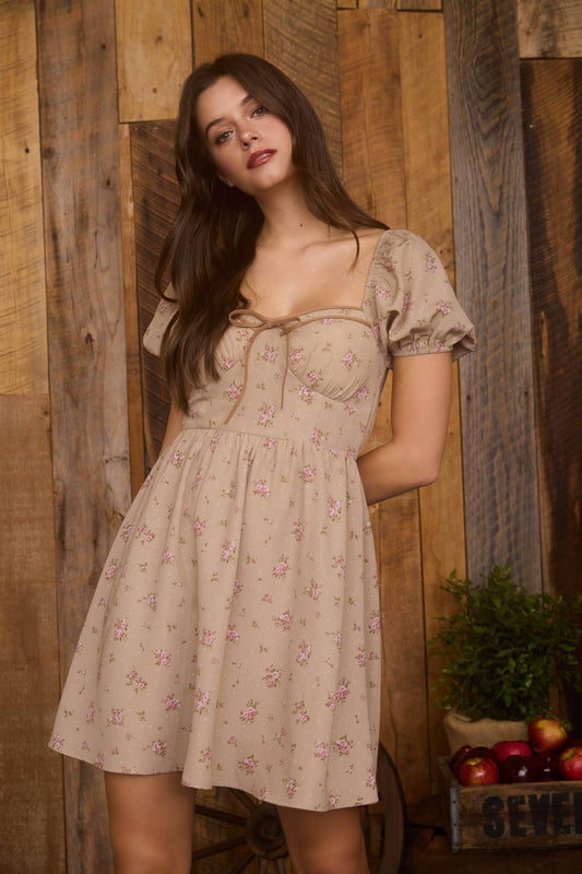Floral Sweetheart Mini Dress