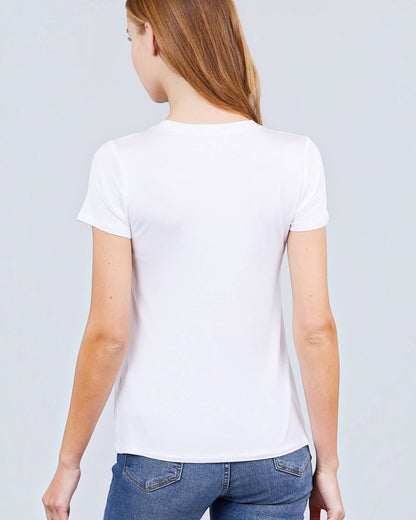 Crew Neck Rayon Tee