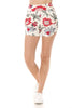 Red Flower Harem Shorts 