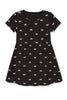 Girl's Skater Dress w /Bow Print