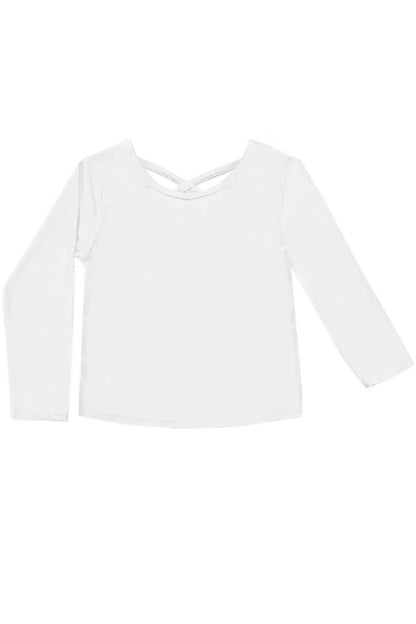 White T-Shirt with Criss Cross Back