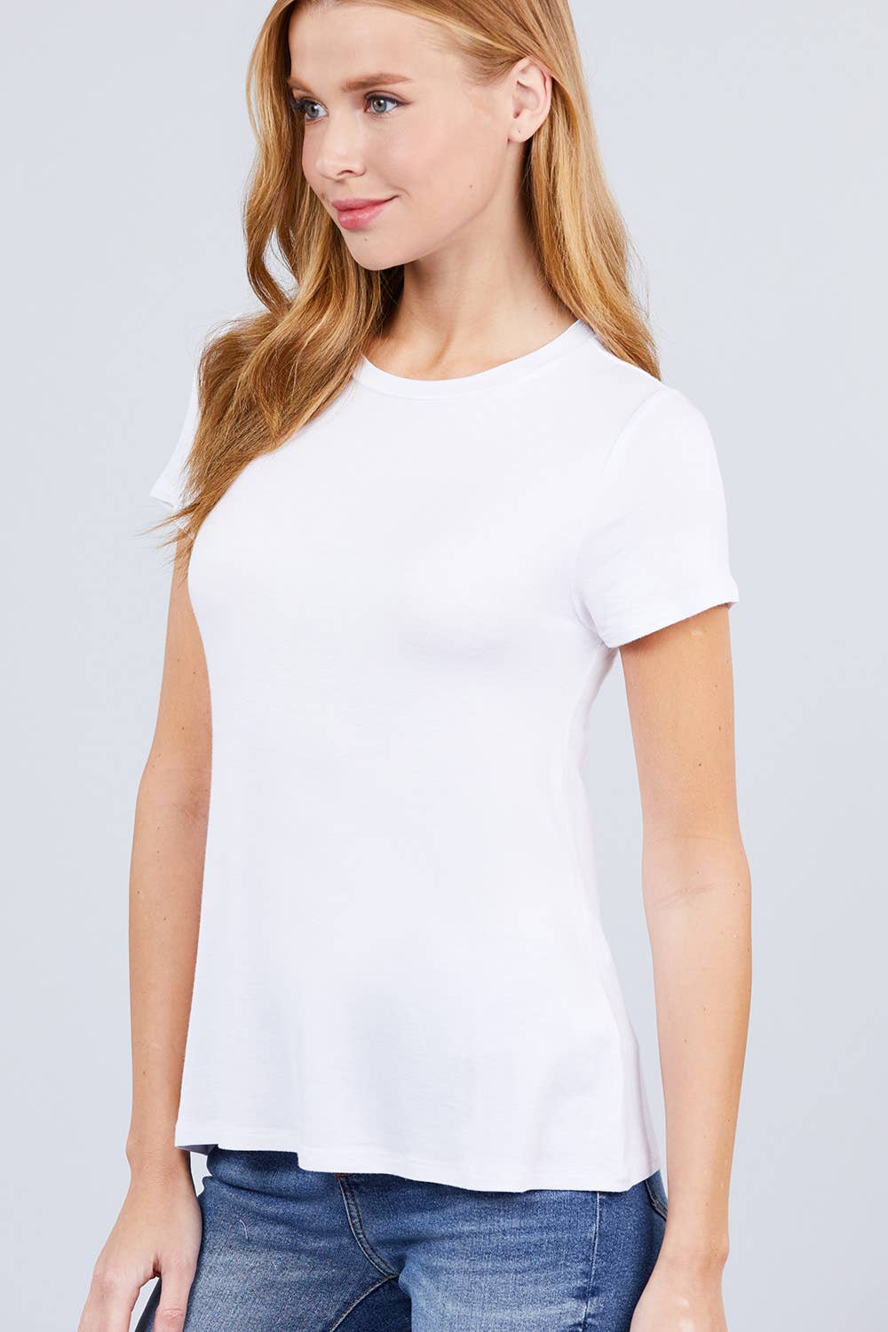 Crew Neck Rayon Tee