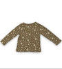Long-sleeve shirt with star pattern on a white background