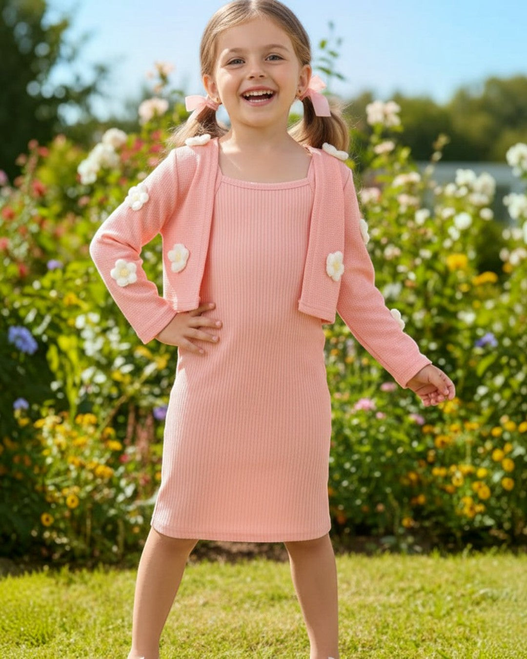 Pink 2pc Dress Set - Calla Lily Cosmetics + CL kids