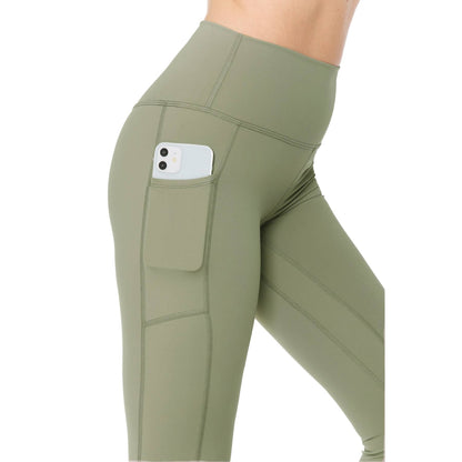 Nylon Activewear Solid Leggings
