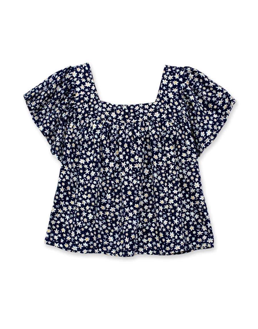 Floral Square Neck Top