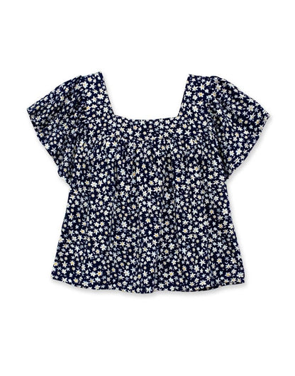 Floral Square Neck Top