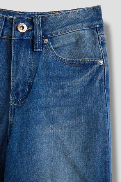 YMI Wide Leg Mega Cuff Jeans