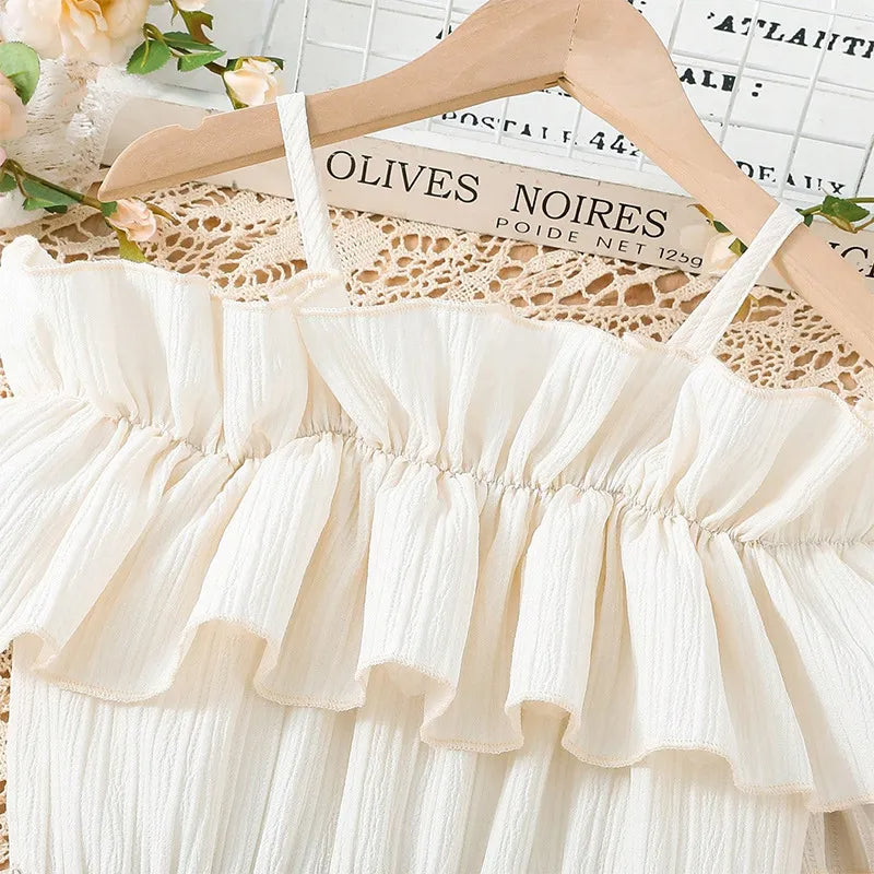 Off White Off The Shoulder Dress