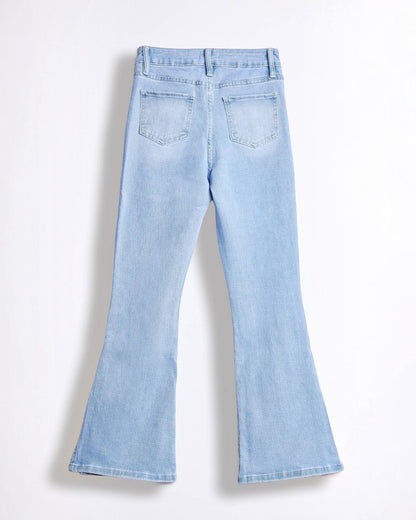 Girls Side Slit Jeans - Calla Lily Cosmetics + CL kids