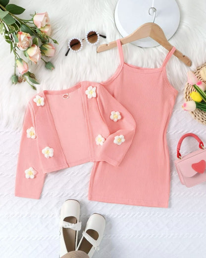 Pink 2pc Dress Set - Calla Lily Cosmetics + CL kids