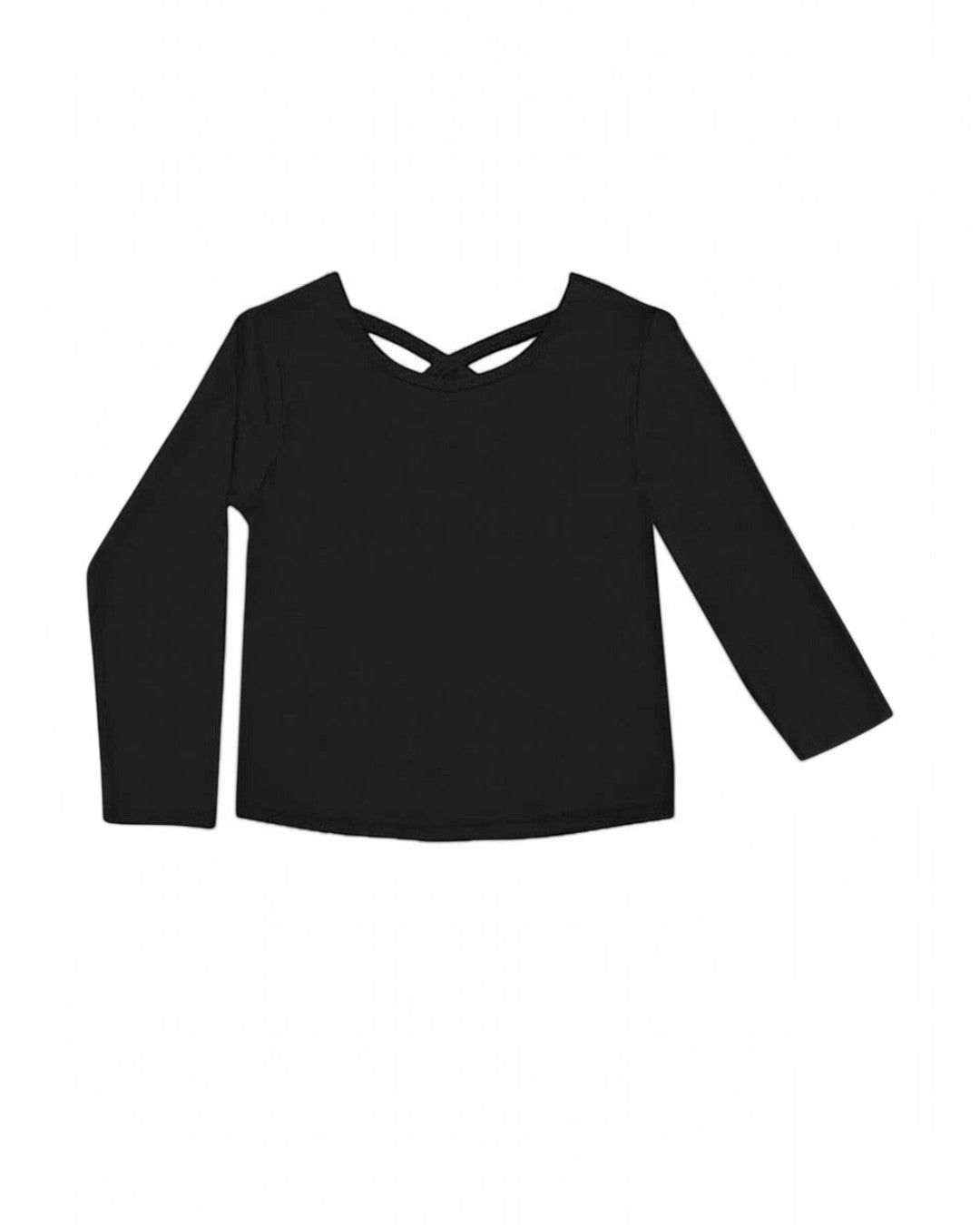 Black T-Shirt with Back Criss Cross
