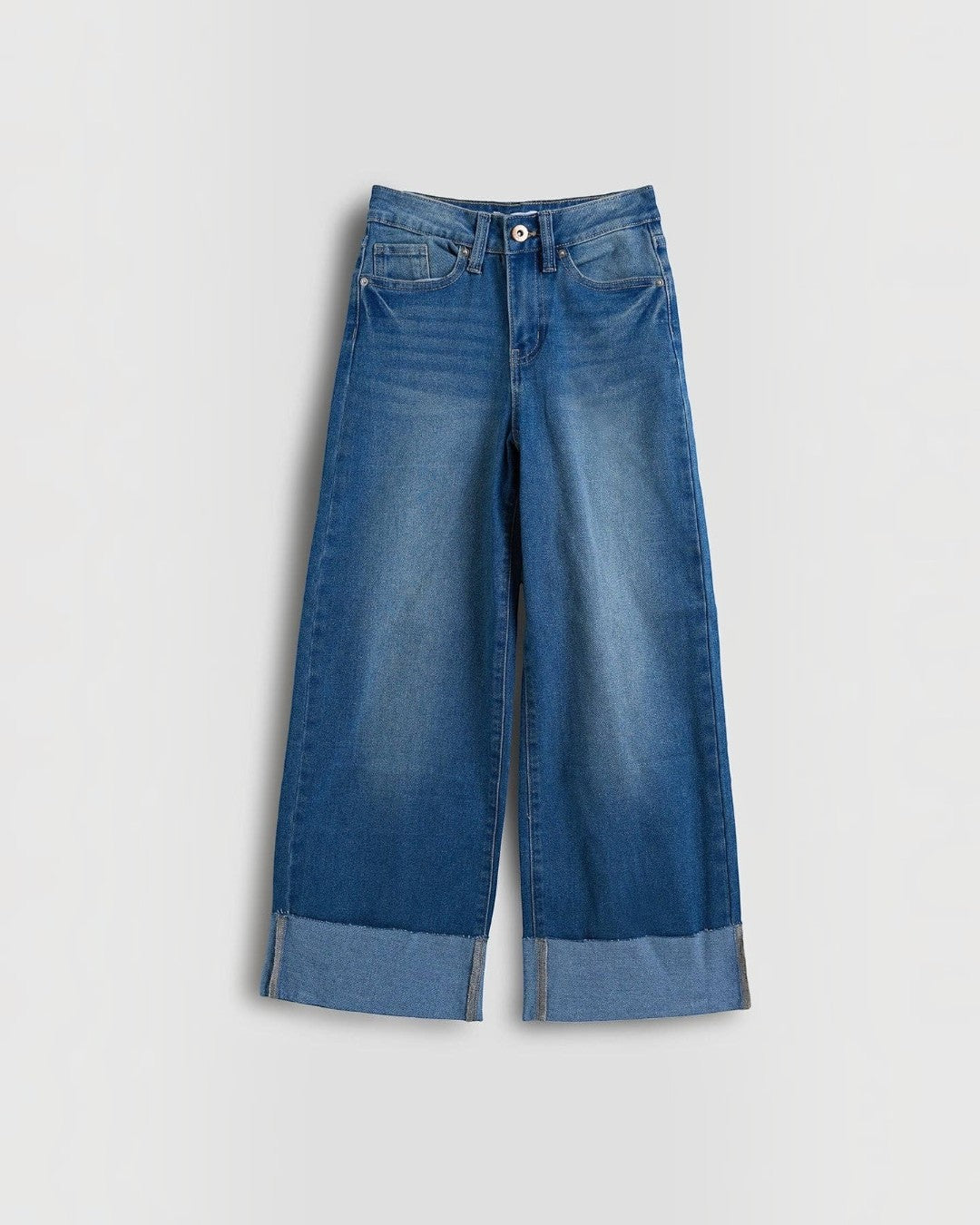 YMI Wide Leg Mega Cuff Jeans