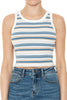 Cropped Tank Top - Blue
