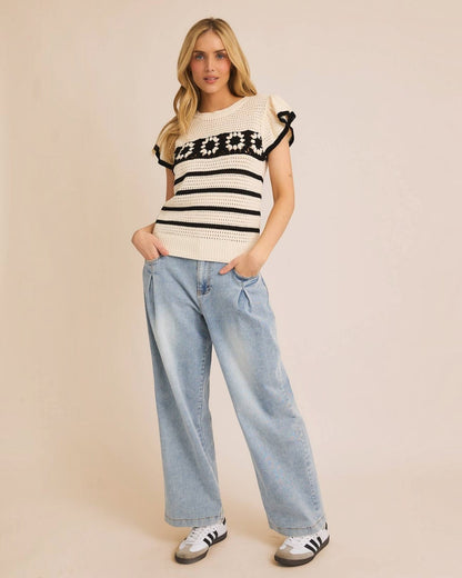 Crochet Knit Top