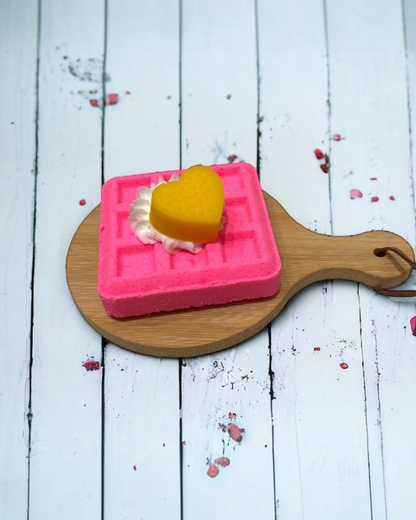 Waffle Bath Bomb  - Pink - Calla Lily Cosmetics + CL kids