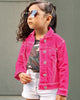 Girl's Pink Denim Jacket - Calla Lily Cosmetics + CL kids