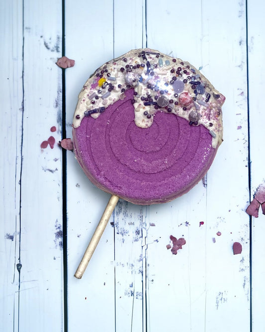 Lollipop Bath Bomb - Purple - Calla Lily Cosmetics + CL kids