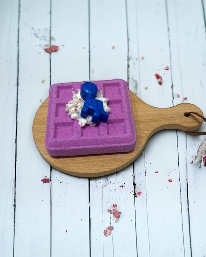 Waffle Bath Bomb - Purple - Calla Lily Cosmetics + CL kids