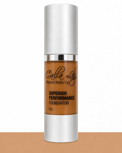 Carla Lily mineral makeup foundation bottle on a white background