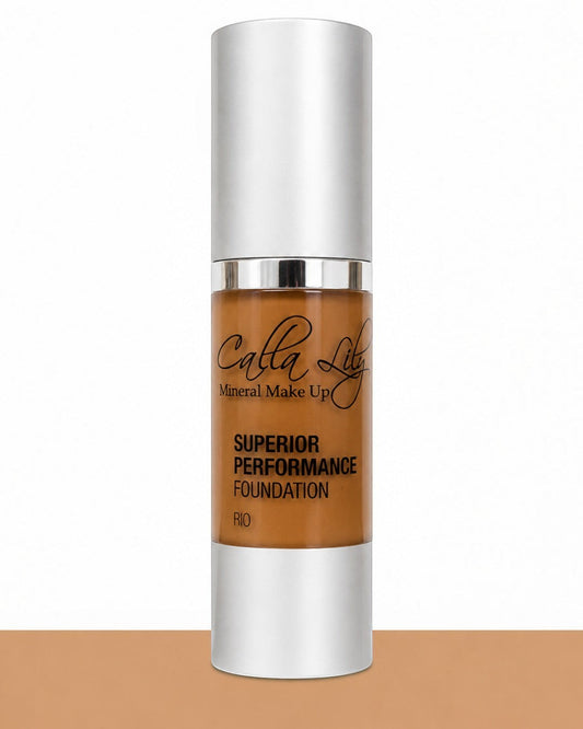Carla Lily mineral makeup foundation bottle on a white background