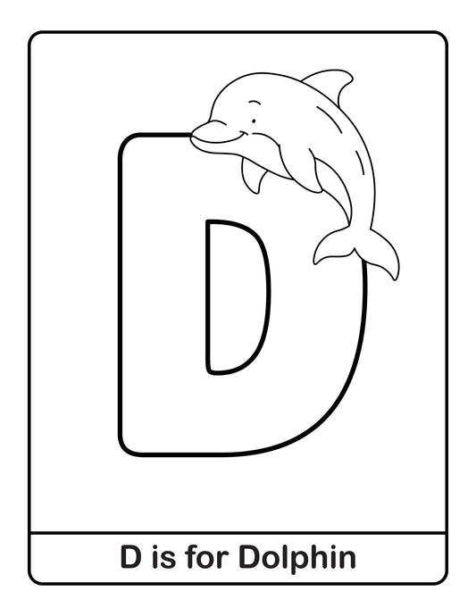 D is for Dolphin? Coloring Sheet