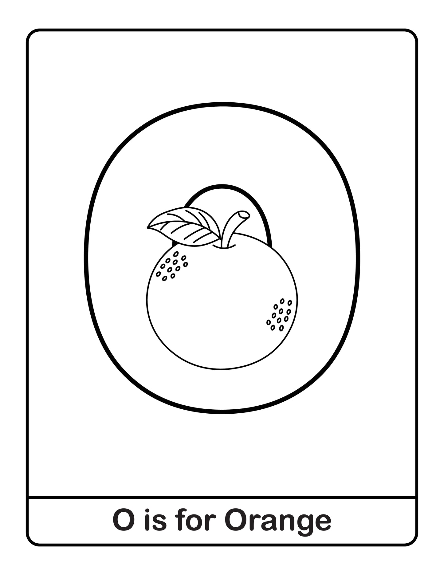 O is for Orange? Coloring Sheet