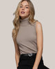 Sleeveless Turtle Neck  Sweater - Mocha - Calla Lily Cosmetics + CL kids