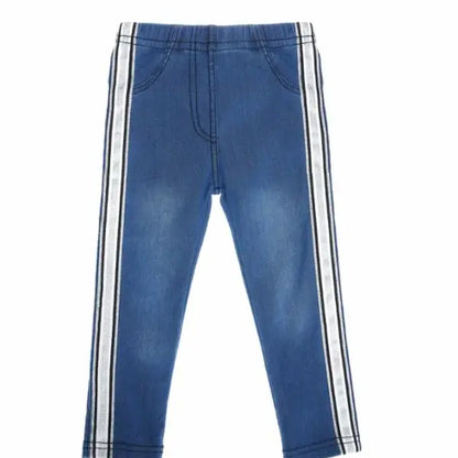 Kid's Striped Skinny Jeans