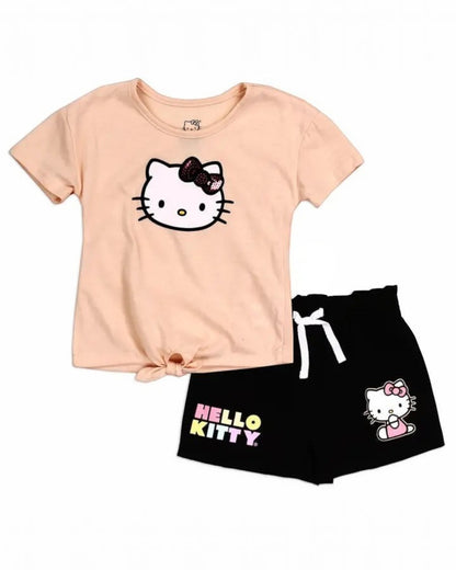 Hello Kitty Tan Short Set - Calla Lily Cosmetics + CL kids