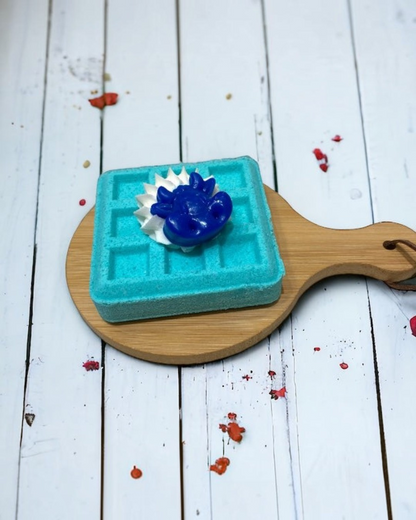 Waffle Bath Bomb - Teal - Calla Lily Cosmetics + CL kids