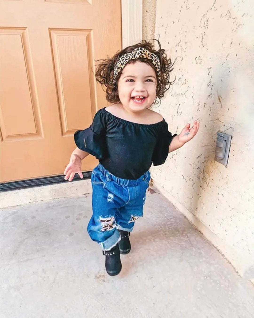 Top and Cheetah Print Jeans - Calla Lily Cosmetics + CL kids
