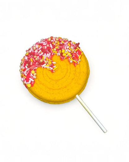 Lollipop Bath Bomb - Yellow - Calla Lily Cosmetics + CL kids